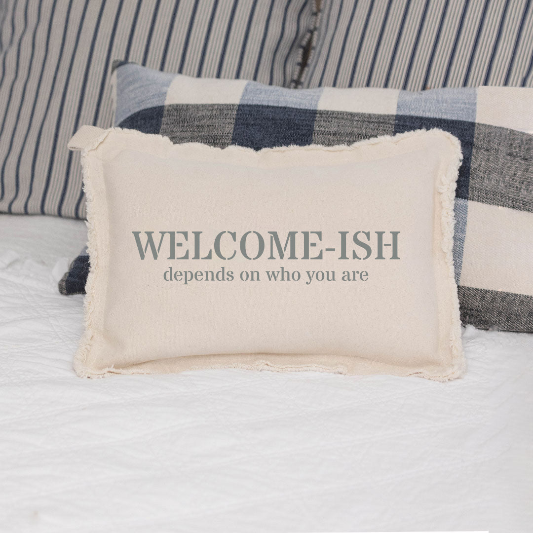 Welcome-ish Lumbar Pillow