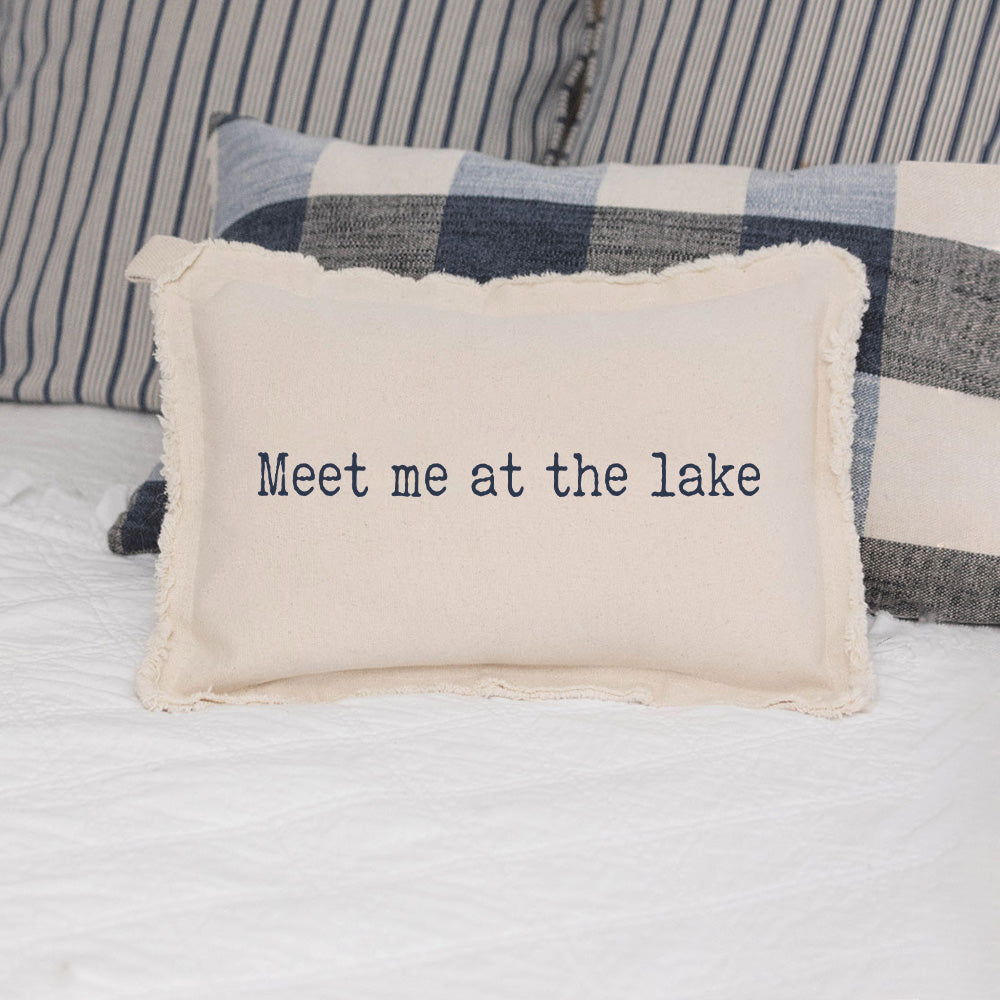 Meet Me at the Lake Lumbar Pillow