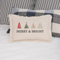 Merry & Bright Trees Lumbar Pillow