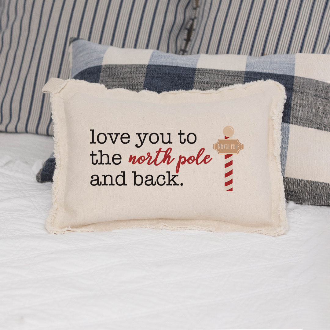 Love you to the North Pole and Back Lumbar Pillow