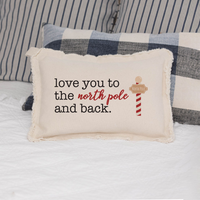 Love you to the North Pole and Back Lumbar Pillow