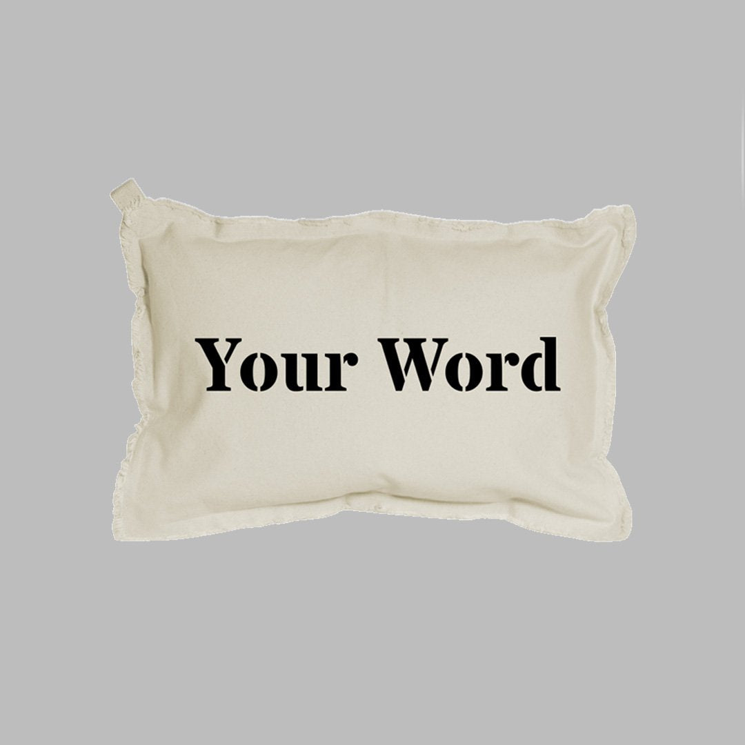 Your Word Times Personalized Lumbar Pillow