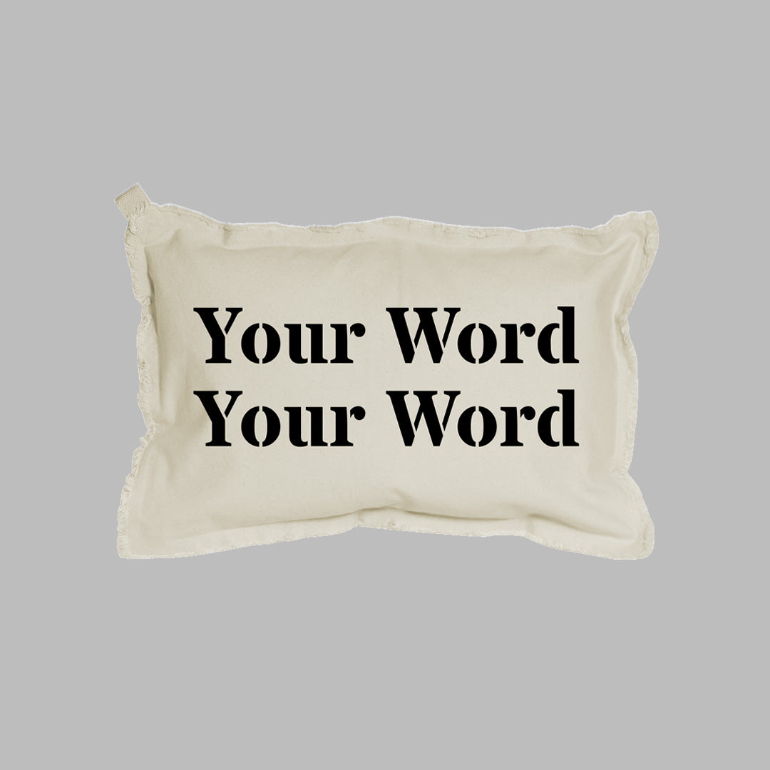 Your Word Two Lines Times Personalized Lumbar Pillow