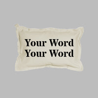 Your Word Two Lines Times Personalized Lumbar Pillow