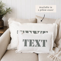 Stencil Personalized Pillow