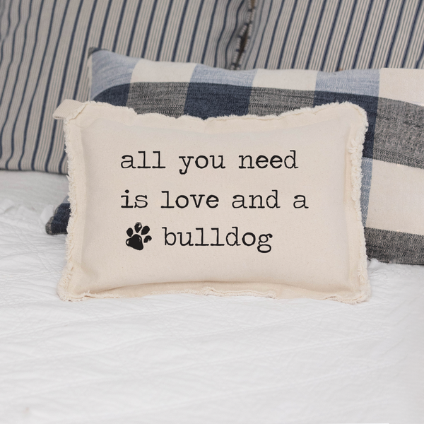 Personalized Love and a Dog Lumbar Pillow