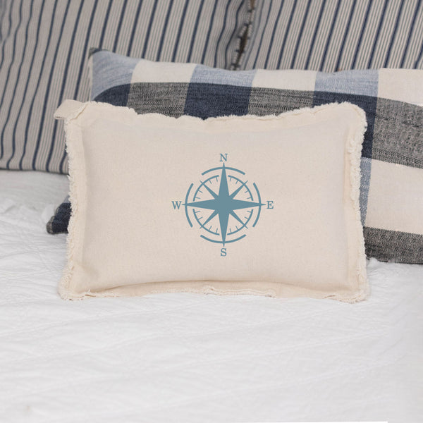 Personalized Compass Lumbar Pillow