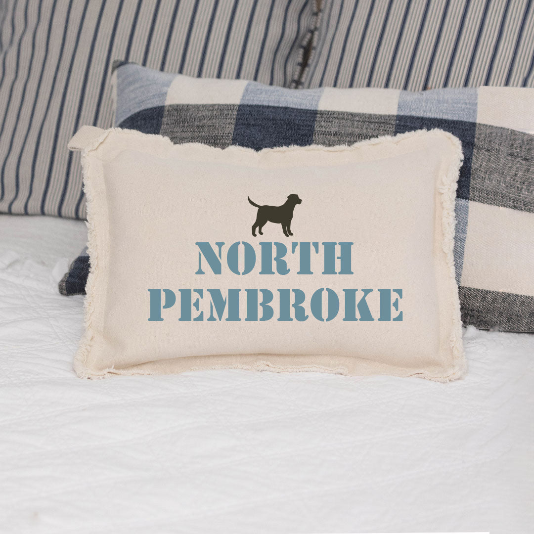 Personalized Dog Two Line Text Lumbar Pillow