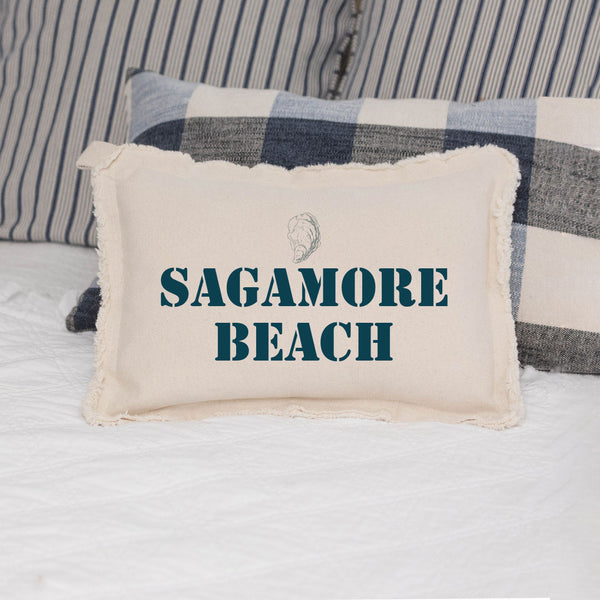 Personalized Oyster Two Line Text Lumbar Pillow