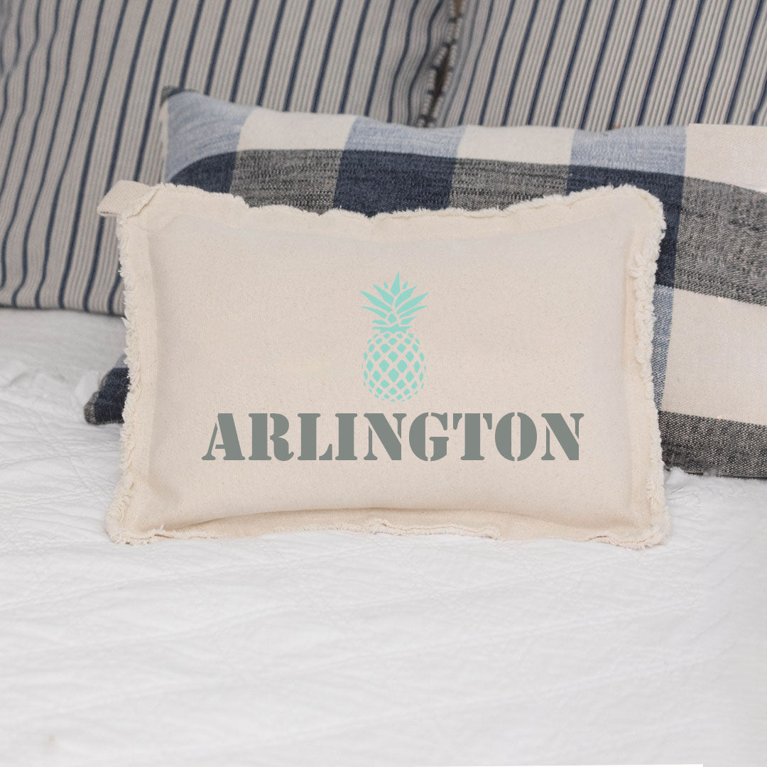 Personalized Pineapple One Line Text Lumbar Pillow