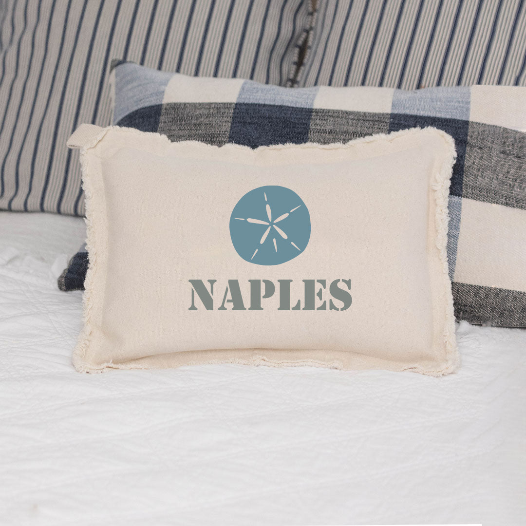 Personalized Sand Dollar One Line Text Lumbar Pillow