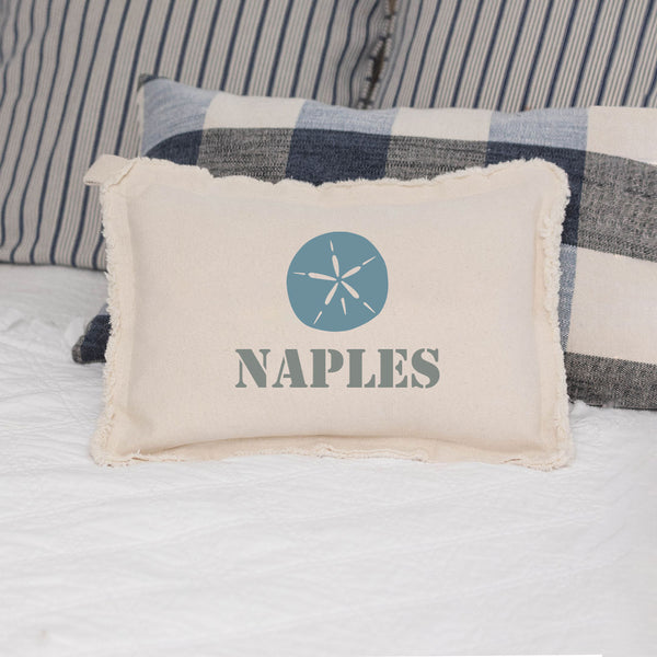 Personalized Sand Dollar One Line Text Lumbar Pillow