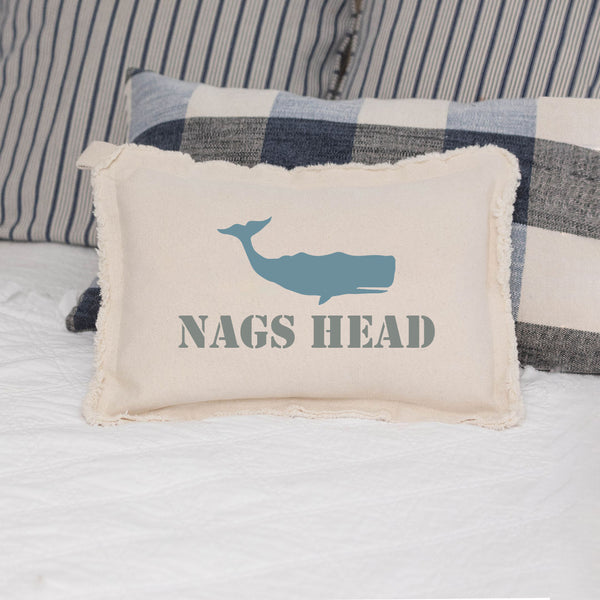 Personalized Whale One Line Text Lumbar Pillow