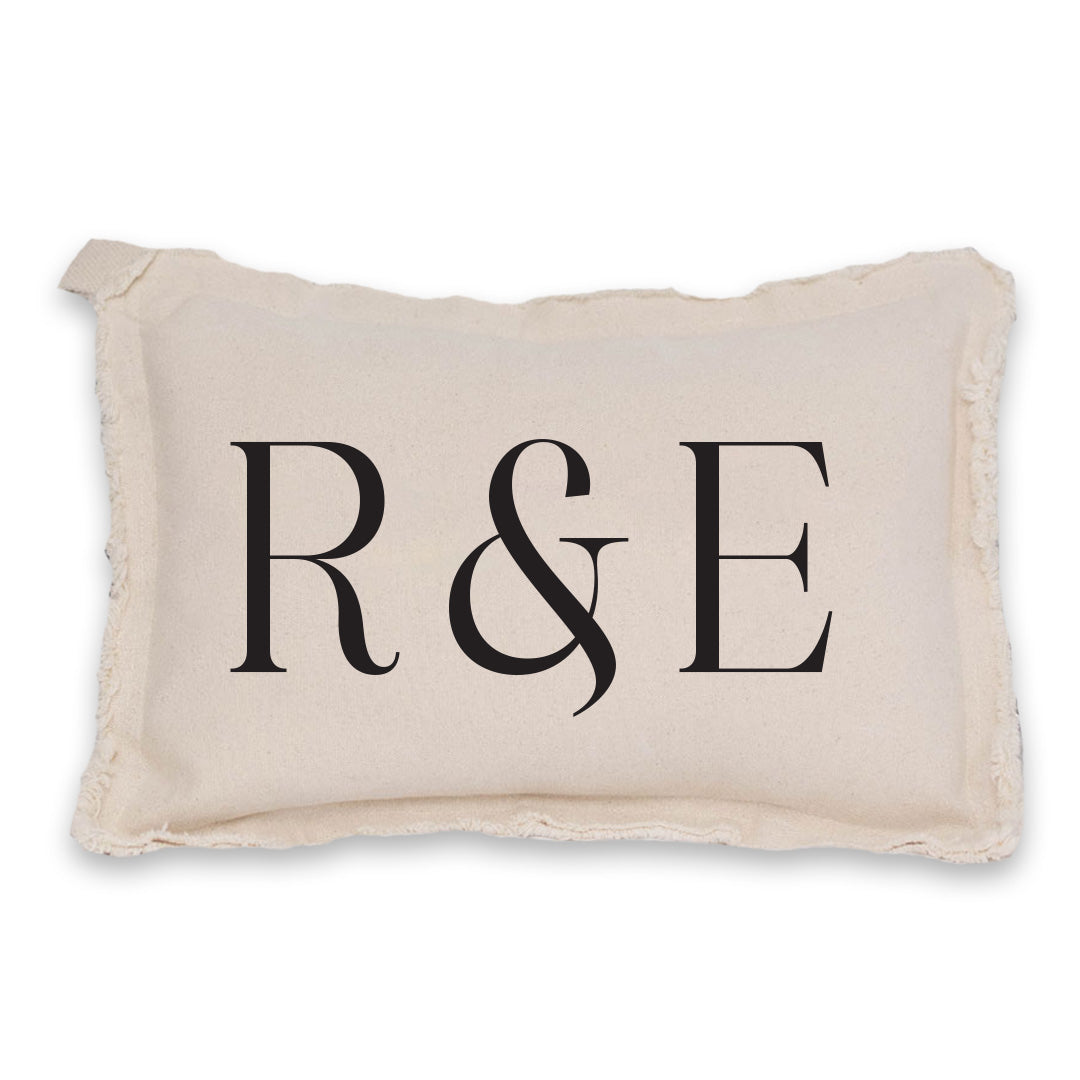 Initials Personalized Rectangle Pillow