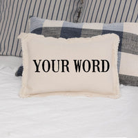 Your Word Personalized Lumbar Pillow