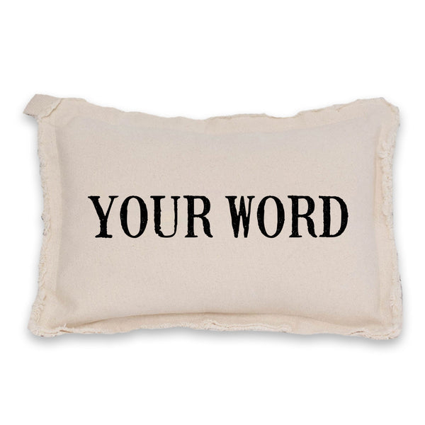 Your Word Personalized Lumbar Pillow