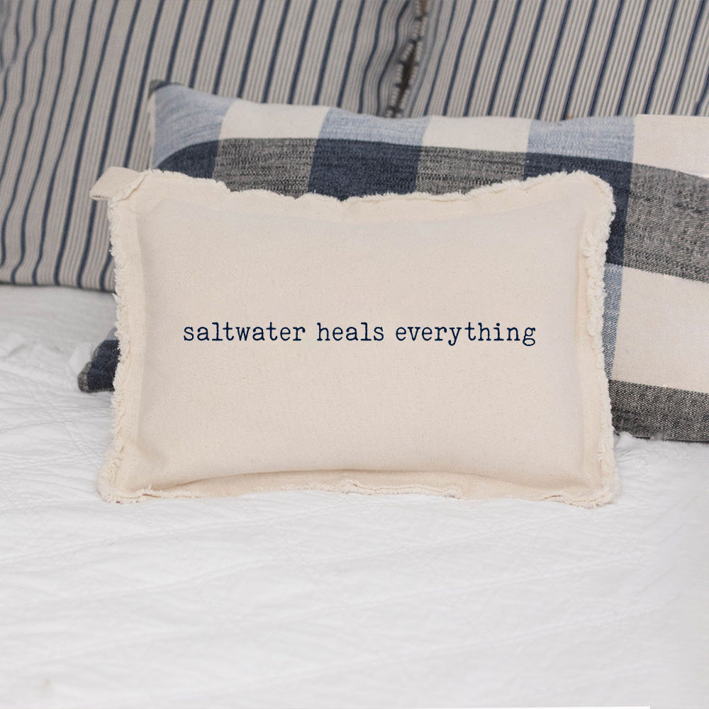 Saltwater Heals Everything Lumbar Pillow
