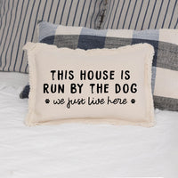 This House Is Run By The Dog Rectangle Pillow