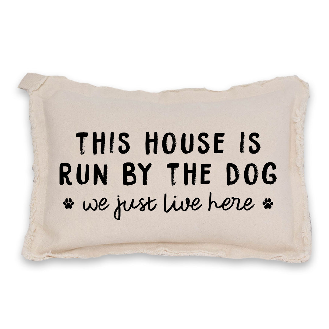 This House Is Run By The Dog Rectangle Pillow