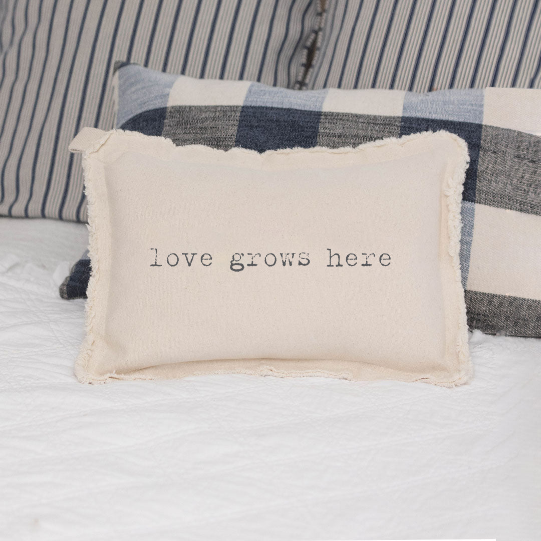 Love Grows Here Rectangle Pillow