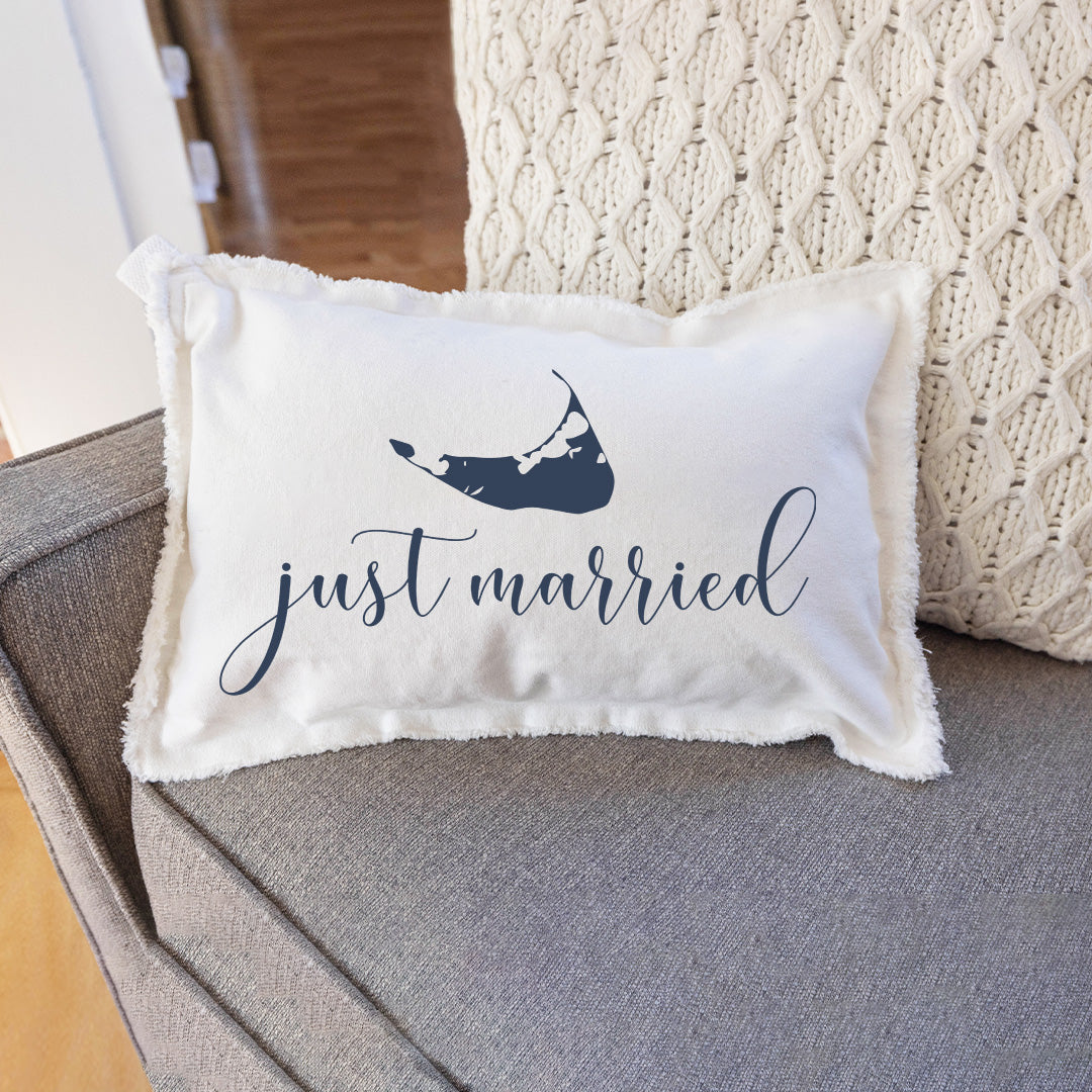 Nantucket Silo Just Married Pillow