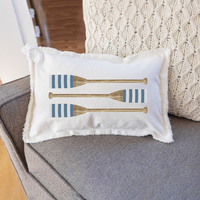 Striped Oars Lumbar Pillow