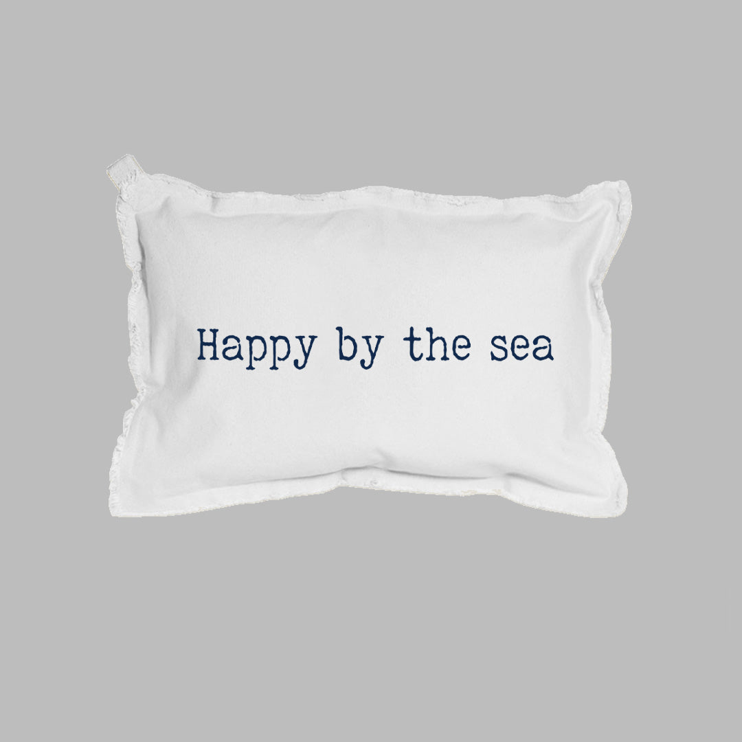 Happy By The Sea Lumbar Pillow