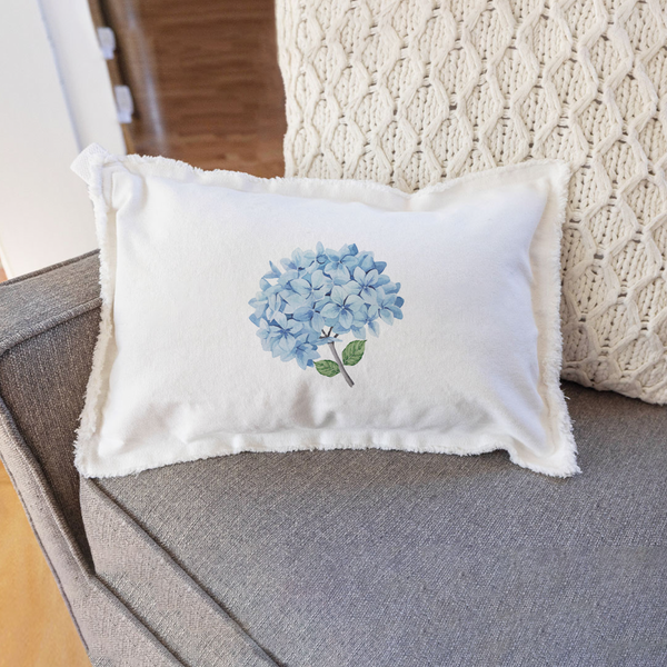 Blooming Hydrangea Lumbar Pillow