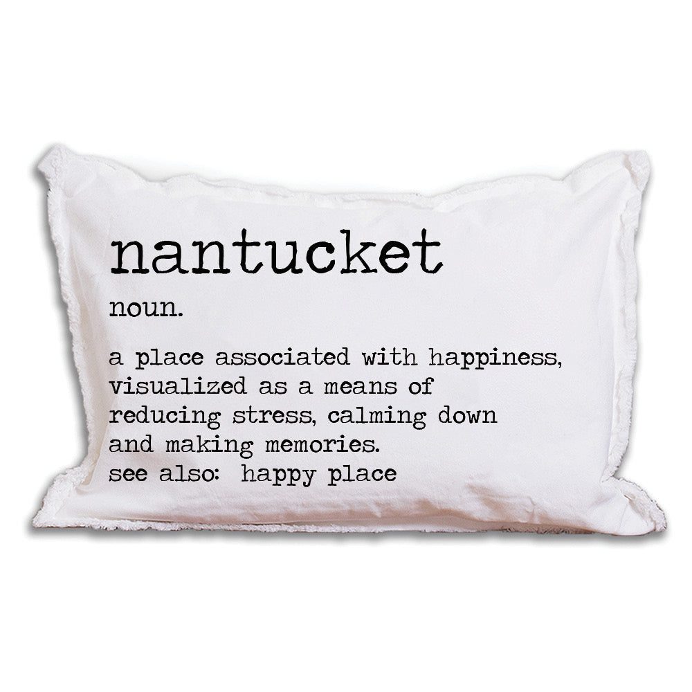 Happy Place Definition Personalized Lumbar Pillow