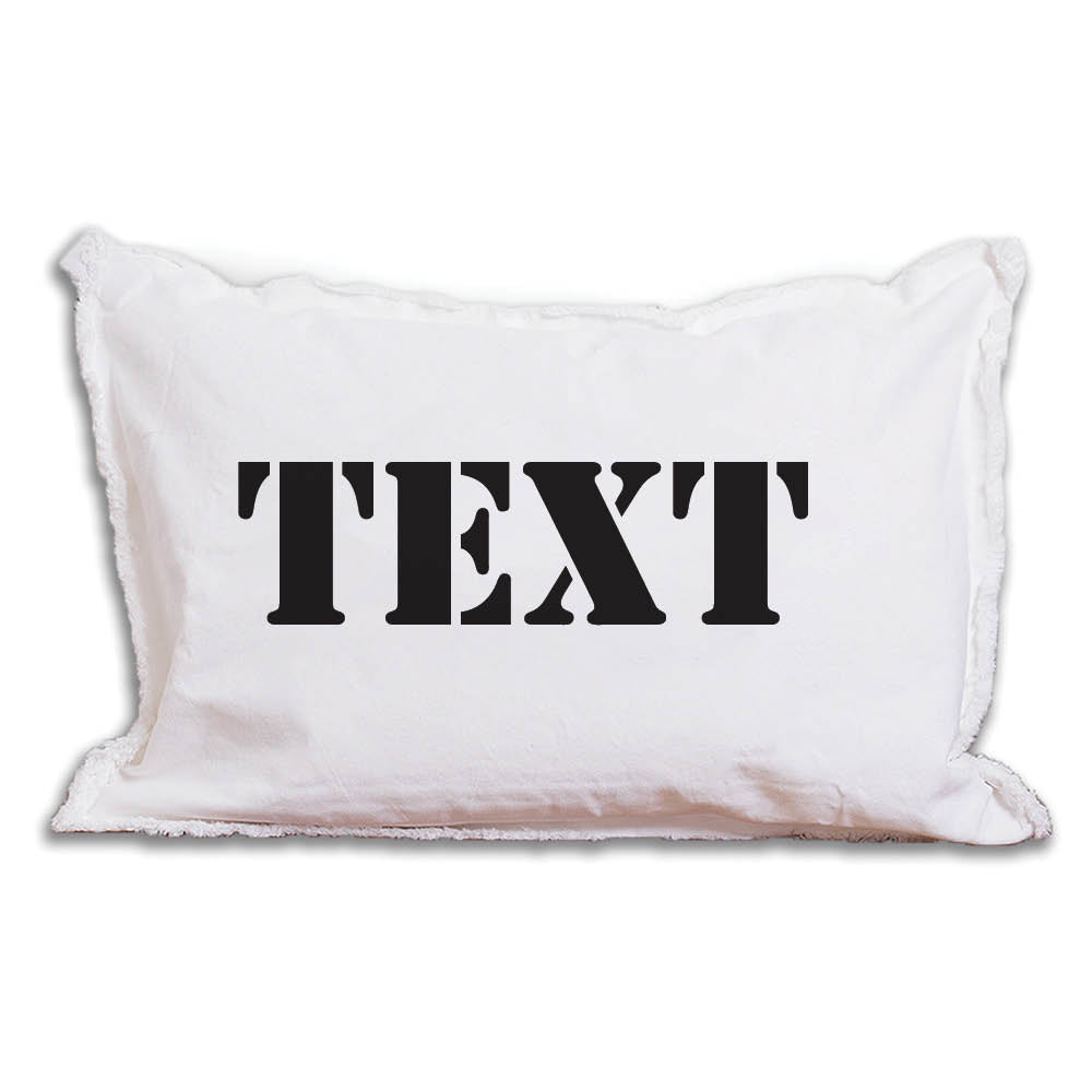 Your Word Stencil Personalized Lumbar Pillow