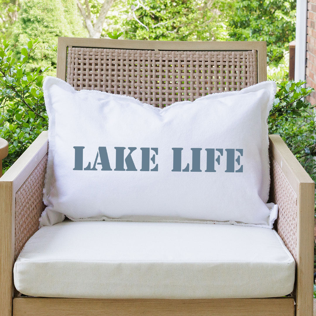 Your Word Stencil Personalized Lumbar Pillow