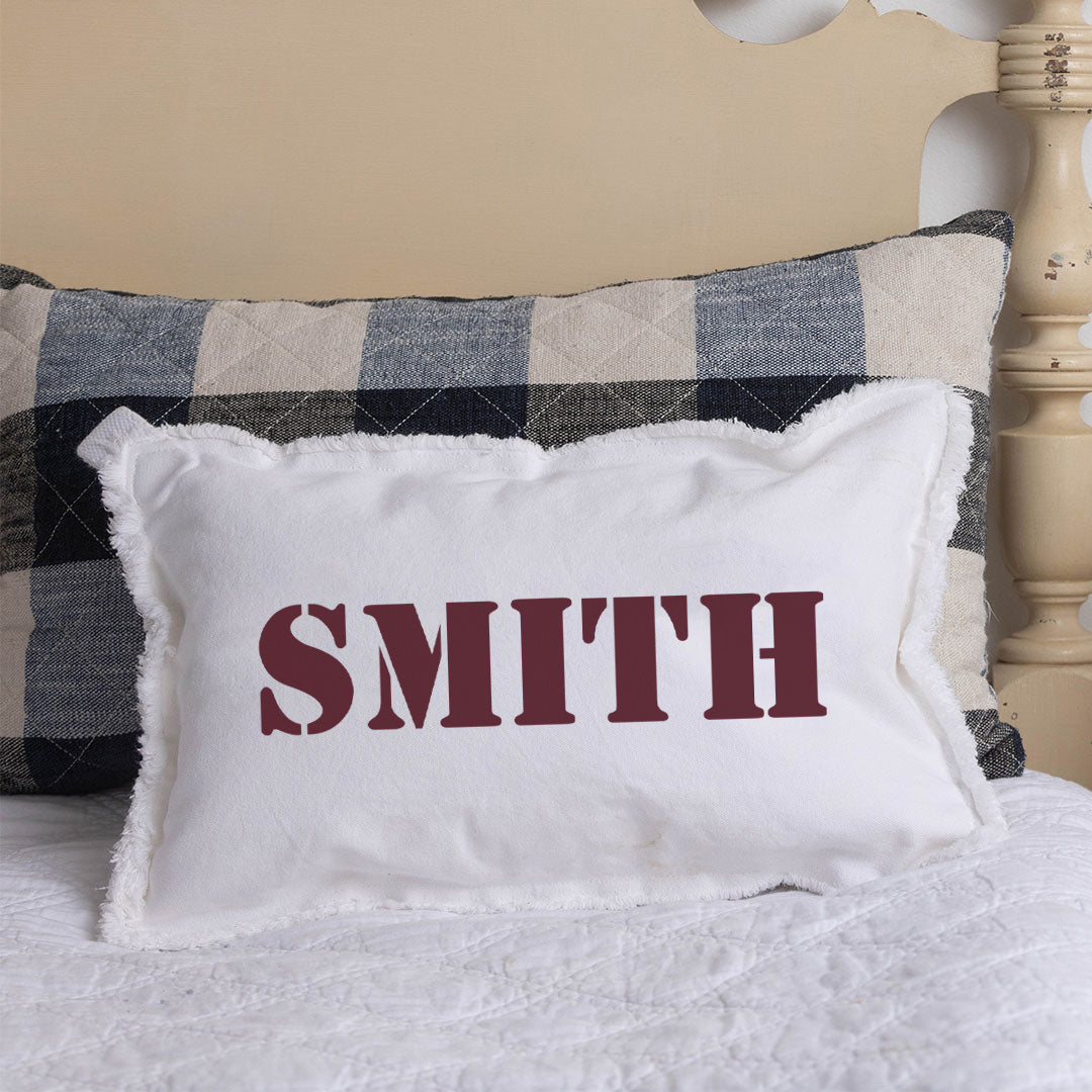 Your Word Stencil Personalized Lumbar Pillow