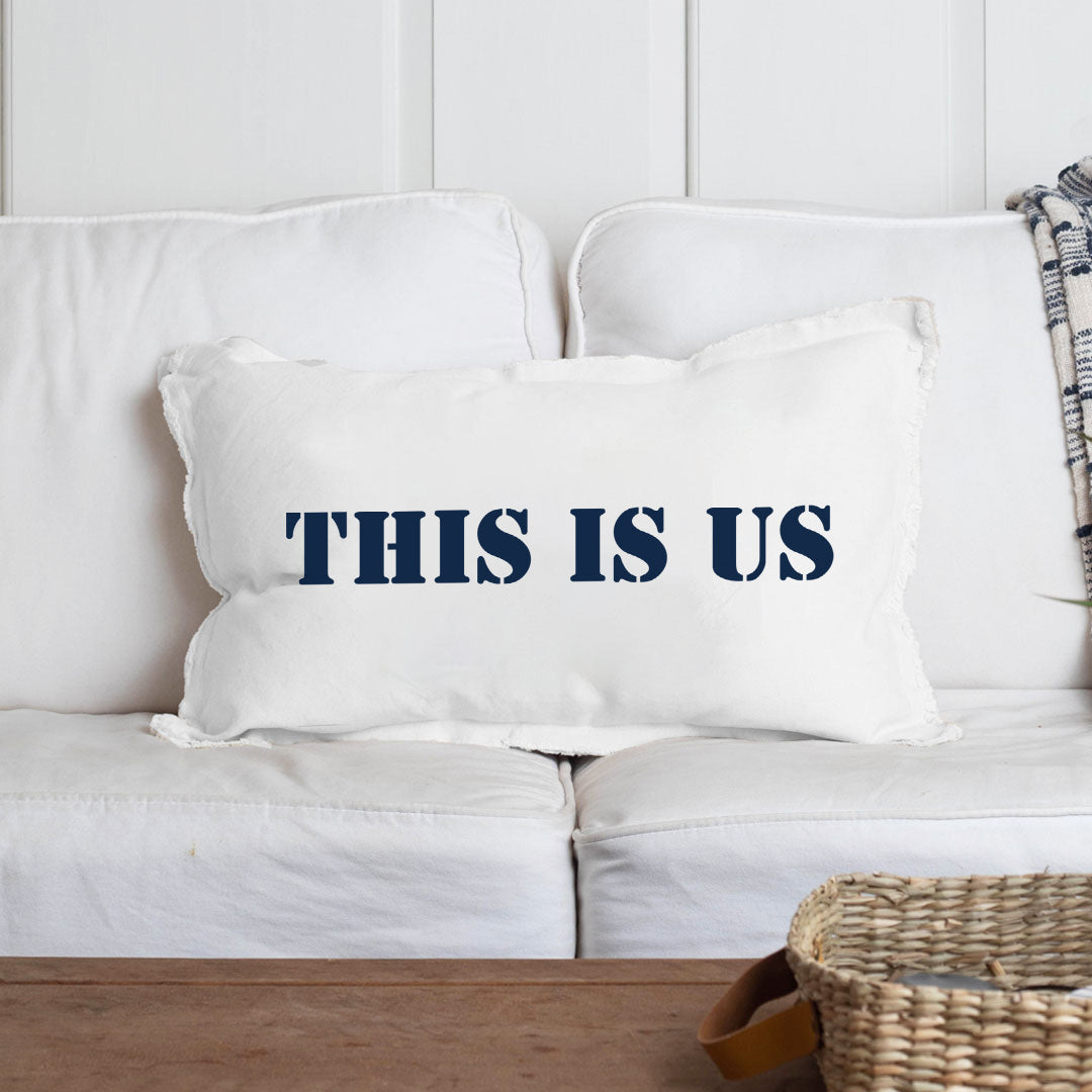 Your Word Stencil Personalized Lumbar Pillow