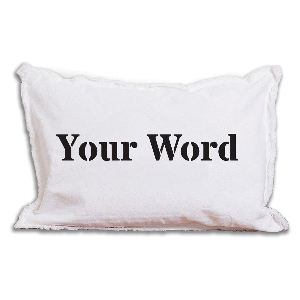 Your Word Times Personalized Lumbar Pillow