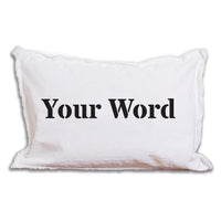 Your Word Times Personalized Lumbar Pillow