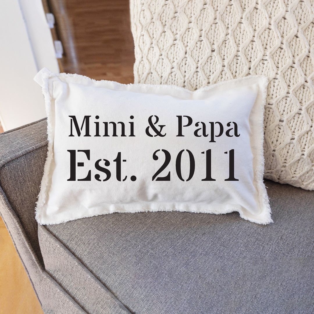 Your Word Two Lines Times Personalized Lumbar Pillow