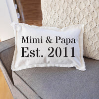 Your Word Two Lines Times Personalized Lumbar Pillow