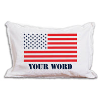 50 Stars Flag Personalized Lumbar Pillow