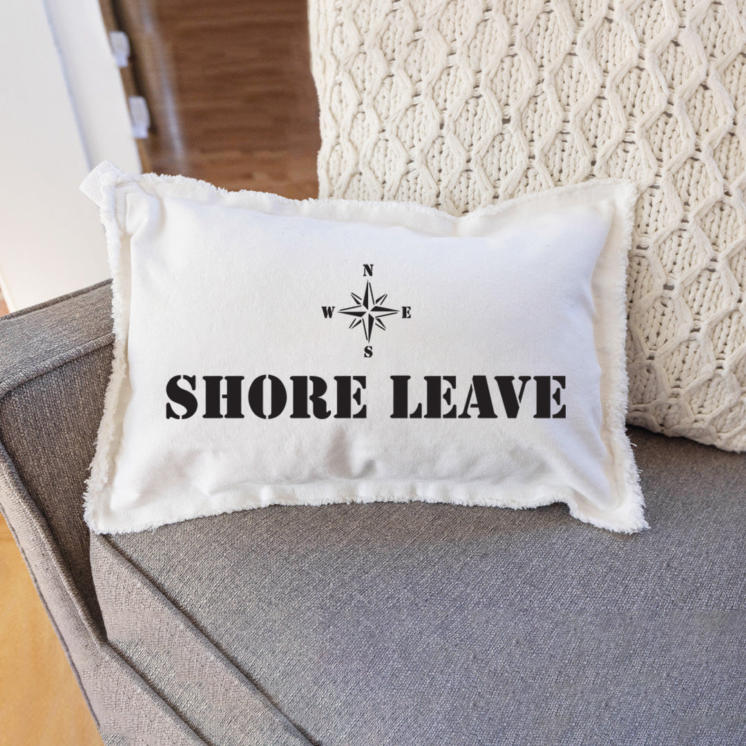 Your Word + Icon Stencil Personalized Lumbar Pillow