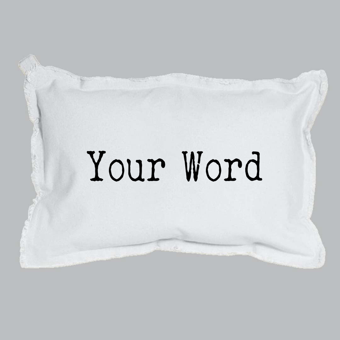 Your Word Typewriter Personalized Lumbar Pillow