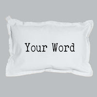 Your Word Typewriter Personalized Lumbar Pillow
