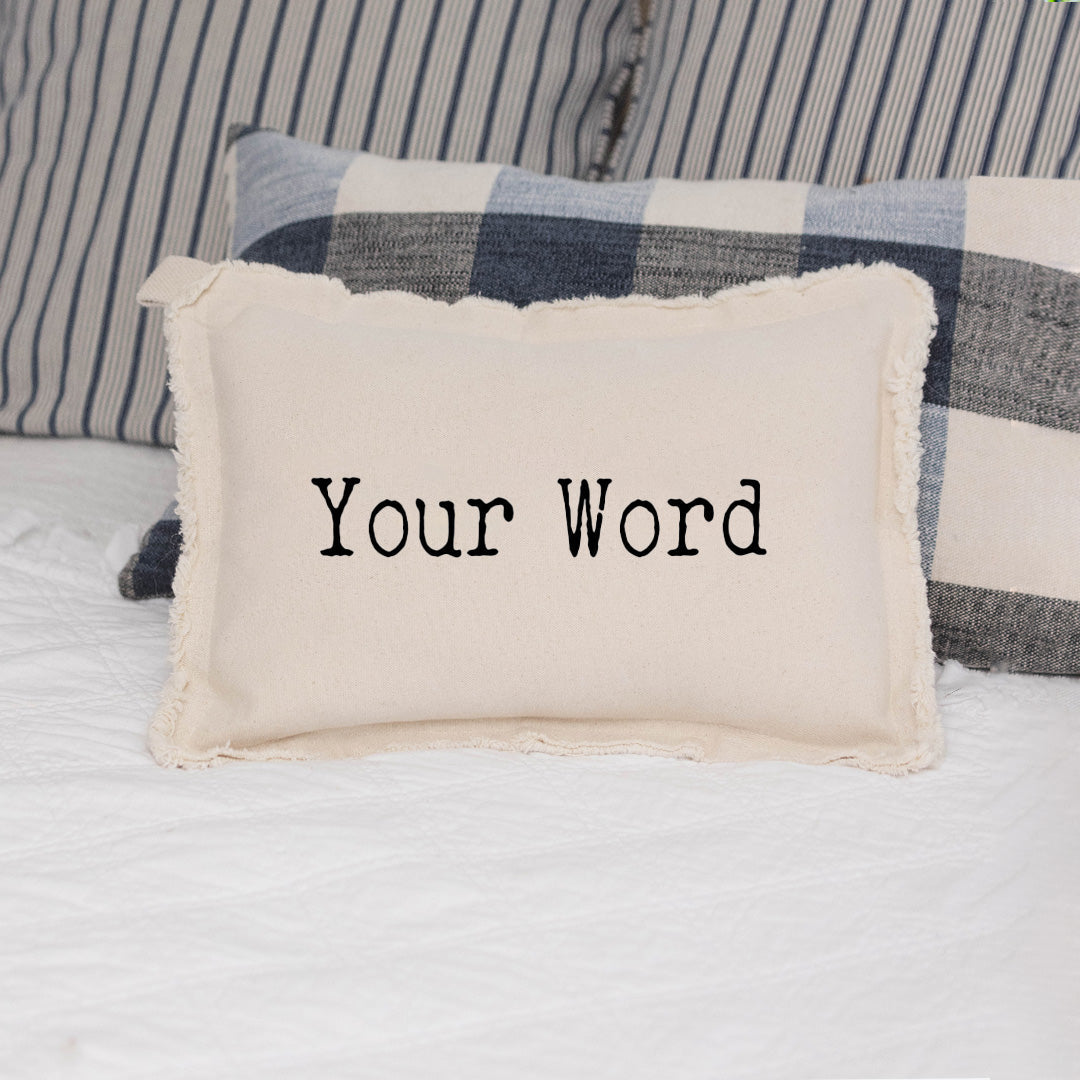 Your Word Typewriter Personalized Lumbar Pillow