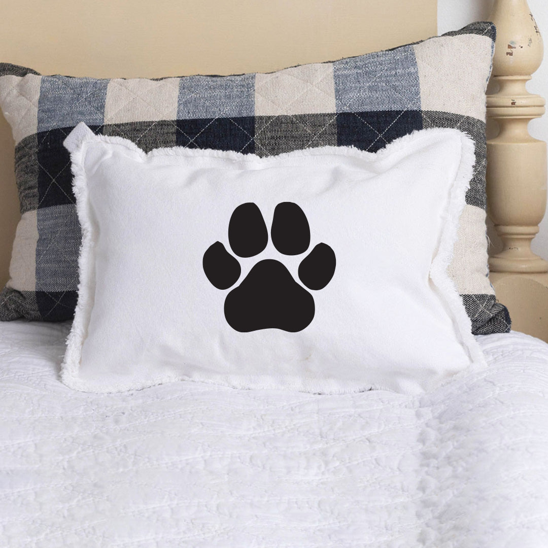 Personalized Paw Print Lumbar Pillow