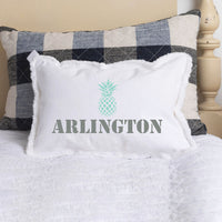 Personalized Pineapple One Line Text Lumbar Pillow