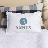 Personalized Sand Dollar One Line Text Lumbar Pillow