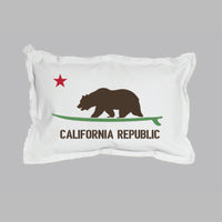Cali Surf Bear Personalized Lumbar Pillow