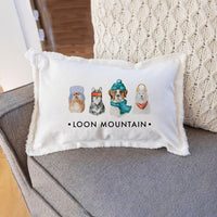 Ski Pup Personalized Lumbar Pillow