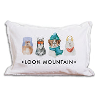 Ski Pup Personalized Lumbar Pillow