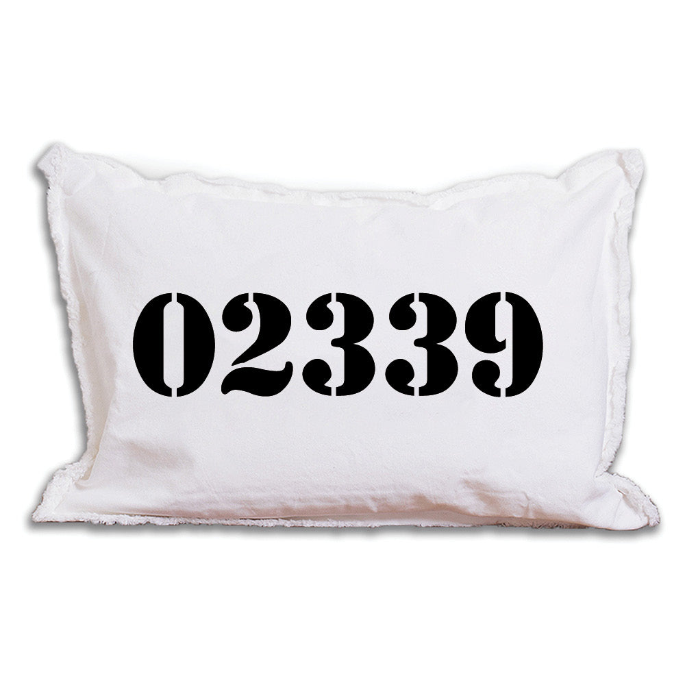 Zip Code Personalized Lumbar Pillow