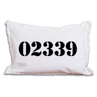 Zip Code Personalized Lumbar Pillow
